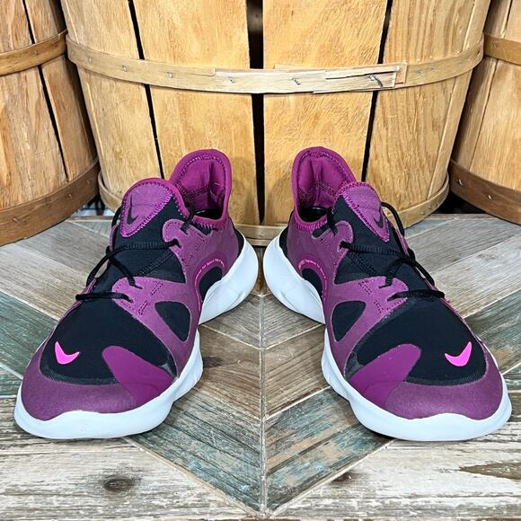 Nike Free RN 5.0 Black True Berry Pink AQ1316-007 Running Shoes Womens Size 10.5 - Picture 7 of 11